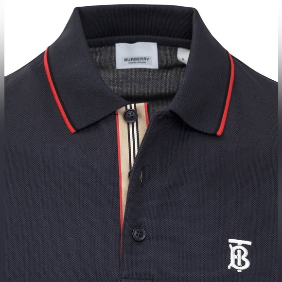Burberry Other - EUC Men’s Size Medium Burberry TB Logo Embroidered Polo Shirt In Dark Navy Blue